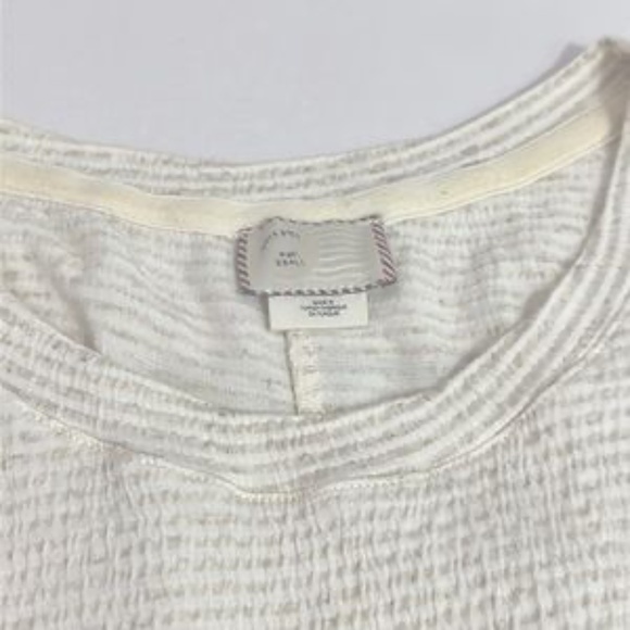 Postmark for Anthropologie Embroidered Striped Hi-Lo Textured Tee - Picture 5 of 5